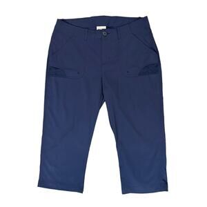 Columbia PFG Navy Blue Crop Pants Women’s Size 8/20L Water Resistant Fishing EUC